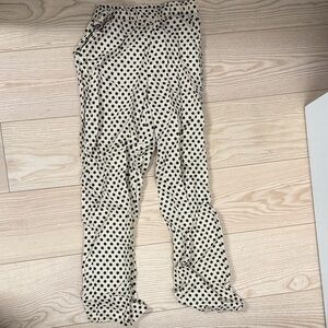 J. Crew Black Polka Dot Cream Pants